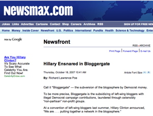 NewsMax Bloggergate Story