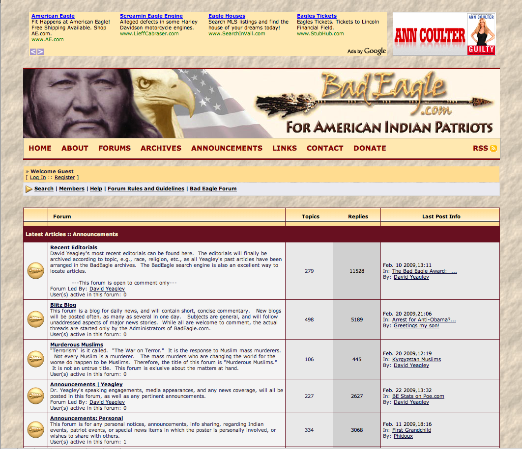 BadEagle.com Redesigned, 2009