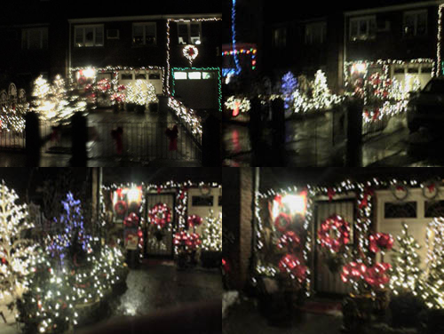 Christmas lights at the Poe house, Christmas Eve