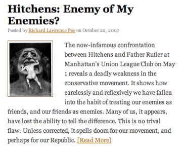 Hitchens Teaser, Part III: TakiMag.com